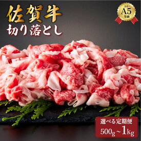 【ふるさと納税】佐賀牛切り落とし500g〜1kg ＜選べる定期便＞／ふるさと納税 佐賀牛 お肉 肉 にく ギフト 贈答品 焼肉 焼き肉 佐賀県 国産 佐賀県産 送料無料 冷凍 定期便 3回 6回 12回 500g 1kg