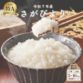 【ふるさと納税】【先行予約】令和7年産 さがびより ＜選べる5kg・10kg・定期便・配送月・精米・玄米＞／米 お米 返礼品 飯 ごはん 弁当 銘柄米 白米 県産米 佐賀県産 国産米 精米 ブランド米 おにぎり 国産 食品 人気 おすすめ ふるさと納税米 精白米 主食 ご飯 kg