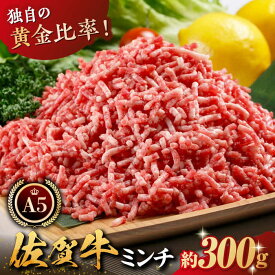 【ふるさと納税】佐賀牛 A5 ミンチ 300g 【肉の三栄】 [HAA023] 黒毛和牛 牛肉 肉