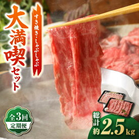 【ふるさと納税】【全3回定期便】すき焼き・しゃぶしゃぶ 大満喫セット 850g ( 佐賀牛 A5 モモ スライス 500g 豚ロース スライス 350g ) 【肉の三栄】 [HAA066] / 黒毛和牛 牛肉 豚肉 肉 定期便 定期 すき焼き すきやき しゃぶしゃうぶ用 冷凍 国産 佐賀県 送料無料