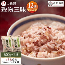 【ふるさと納税】【全12回定期便】穀物三昧 1kg ( 500g 2袋 ) 【葦農】 [HAJ024]