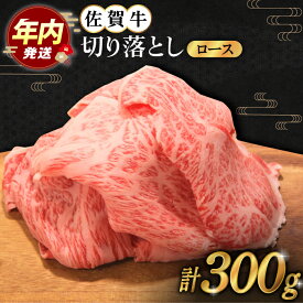 【ふるさと納税】【12/15入金まで年内発送】佐賀牛 ロース 切り落とし 300g【田中畜産牛肉店】 [HBH063]
