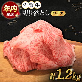 【ふるさと納税】【12/15入金まで年内発送】佐賀牛 ロース 切り落とし 1.2kg ( 300g 4パック ) 【田中畜産牛肉店】 [HBH065]