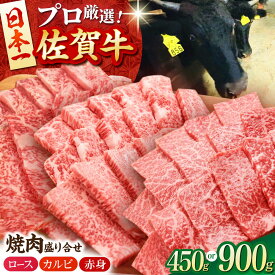 【ふるさと納税】【選べる容量】 佐賀牛 プレミアム 焼肉 盛り合わせ ( ロース ・ カルビ ・ 赤身 ） 450g or 900g 【田中畜産牛肉店】[HBH024] / 焼肉 黒毛和牛 肉 牛肉 セット 詰め合わせ BBQ 国産 佐賀県 江北町