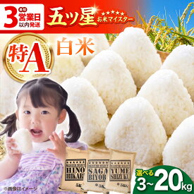 【ふるさと納税】【お中元ギフト】【最短3営業日以内】 白米 ＜ さがびより ・ 夢しずく ・ ヒノヒカリ ＞ 3kg / 5kg / 10kg / 20kg 【選べる容量・品種】【大塚米穀店】[HBL003] 令和7年産 食品 米 コメ 精米 お米 こめ 特A 特A米 特A評価 国産 佐賀県産 佐賀県 江北町