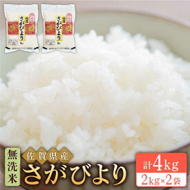 【ふるさと納税】令和5年産 さがびより 無洗米 4kg ( 2kg×2袋 ) 【大塚米穀店】 [HBL012]