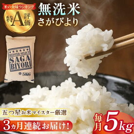 【ふるさと納税】【全3回定期便】令和5年産 さがびより 無洗米 5kg【大塚米穀店】 [HBL025]