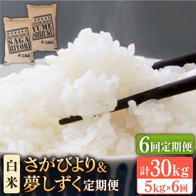 【ふるさと納税】【全6回定期便】令和5年産 新米＜2種食べ比べお楽しみセット＞さがびより・夢しずく 白米 5kg【大塚米穀店】 [HBL031]