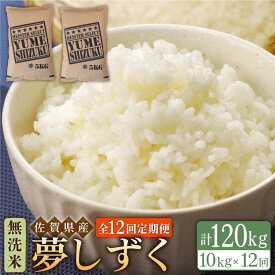 【ふるさと納税】【全12回定期便】令和5年産 夢しずく 無洗米 10kg（5kg×2袋）【大塚米穀店】 [HBL052]