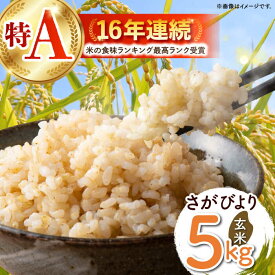 【ふるさと納税】【ご飯でご飯が食べられる！】令和7年産 さがびより 玄米 5kg（一等米）【一九FARM】[HDC002] 食品 米 玄米 米 お米 特A 特A評価 1等米 佐賀 送料無料