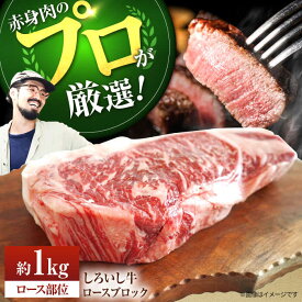 【ふるさと納税】【牧場直送】佐賀県産しろいし牛 ロースブロック 1000g【佐賀セントラル牧場】お肉 牛肉 冷凍 黒毛和牛 国産 和牛 ギフト 中元 お祝い 高評価 ビーフ 牛肉 リピート 1kg 佐賀県 白石町 白石 [IAH012]