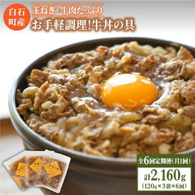 【ふるさと納税】【全6回定期便】身体にやさしい！お手軽調理！牛丼の具（120g×3袋入り）【べんがら】牛肉 丼 惣菜 レトルト おかず 時短 簡単調理[IAZ007]