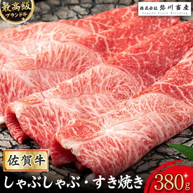 【ふるさと納税】ZJ1 最高級佐賀牛しゃぶしゃぶ・すき焼き 380g 国産牛 和牛 ブランド牛 牛肉 肉 高級 人気 おすすめ 佐賀県 太良町