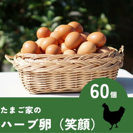 【ふるさと納税】ND-3 たまご家のハーブ卵（笑顔）60個 卵 卵料理 ゆでたまご 卵かけご飯