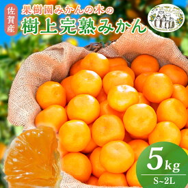 【ふるさと納税】 N-22 果樹園みかんの木の樹上甘熟みかん5kg みかん ミカン 蜜柑 温州みかん 完熟みかん 甘熟 国産 こだわり 贈答品 産地直送 詰め合わせ 佐賀県 太良町 N22