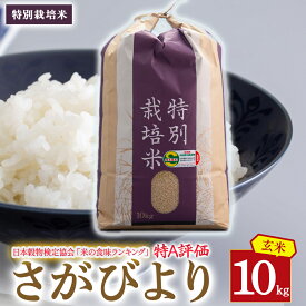 【ふるさと納税】O-52 佐賀県産　特別栽培米　さがびより10kg（玄米）
