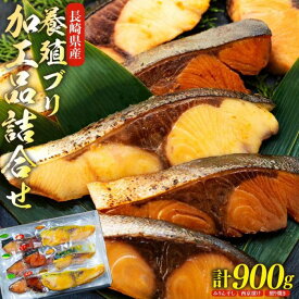 【ふるさと納税】長崎県産養殖ブリ加工品詰合せ 計900g（みりん干し・西京漬け・照り焼き） | ぶり 切身 切り身 小分け 簡単 魚介類 魚 長崎県 九州 お取り寄せ 総菜 おつまみ セット ふるさと 納税 おすすめ