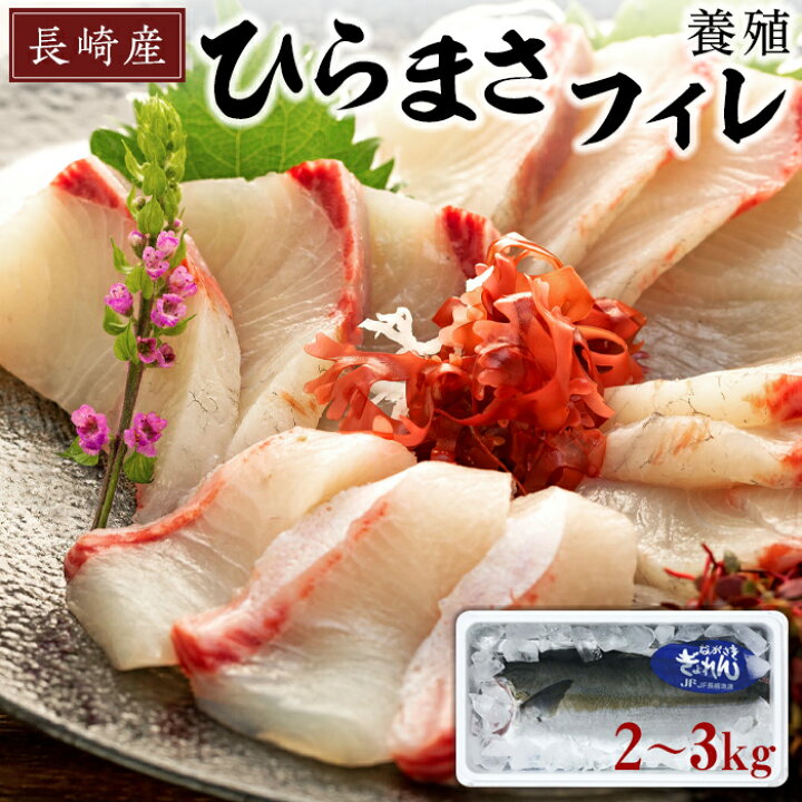 楽天市場 ふるさと納税 長崎自慢の養殖ヒラマサ ２ ３kg フィレ 切り身 刺身 三枚おろし 直送 詰め合わせ セット ギフト お取り寄せ グルメ 長崎県 長崎 九州 楽天ふるさと 納税 故郷納税 支援品 返礼品 支援 食べ物 魚 さかな 魚介類 ヒラマサ ひらまさ 海鮮 お