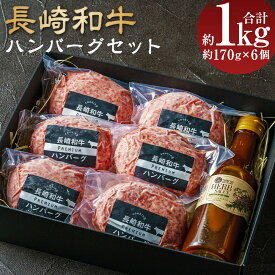 【ふるさと納税】【年間1万個売れる!】長崎和牛ハンバーグセット 約170g×6個 牛肉 肉 牛 和牛 国産牛 国産 長崎和牛 牛肉100% 冷凍 長崎市
