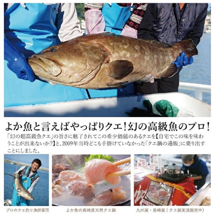 楽天市場 ふるさと納税 長崎県産 天然 くえ 鍋 大 約4人前 クエ 高級魚 なべ クエだし 白身 長崎県佐世保市