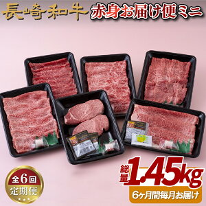 【ふるさと納税】《定期便》長崎和牛赤身お届け便ミニ(6回)