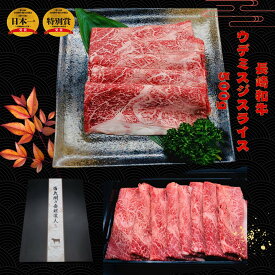 【ふるさと納税】匠の技 長崎和牛プレミアムウデ・ミスジ スライス肉 すき焼き・しゃぶしゃぶ用(500g)