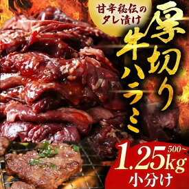 【ふるさと納税】特製タレ漬け 牛ハラミ 約1.25kg (250g×5P) 小分け 冷凍【長崎 豊味館】牛肉 ハラミ はらみ 焼肉セット BBQセット 焼くだけ 簡単 E234p