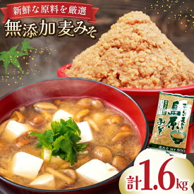 【ふるさと納税】 AJ473 島原みそ 無添加(麦) 800g 2袋 [ みそ 味噌 ミソ 麦味噌 麦みそ 調味料お味噌 無添加 ナチュラル おいしい 島原みそ株式会社 長崎県 島原市]