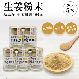 【ふるさと納税】 島原産 生姜純度100% 生姜粉末 5本 【無添加 無着色 保存料不使用】
