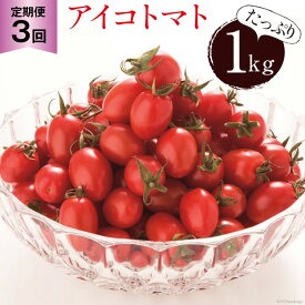 【ふるさと納税】 AG136【3回定期便】全国にファンがいる高級フルーツトマト アイコ たっぷり！1kg [トマト フルーツトマト 1キロ 定期 山口農園 長崎県 島原市]