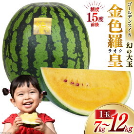 【ふるさと納税】 BG075【令和8年度出荷分】幻のゴールデンスイカ！～金色羅皇（ラオウ）～（7～12kg） [先行予約 数量限定 すいか スイカ 西瓜 フルーツ 果物 長崎 長崎県 島原市]