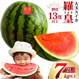 【ふるさと納税】 BG059【令和8年度出荷分】絶品！大玉スイカ～羅皇（ラオウ）～（7～10kg）[先行予約 数量限定 すいか スイカ 西瓜 フルーツ 果物 長崎 長崎県 島原市]