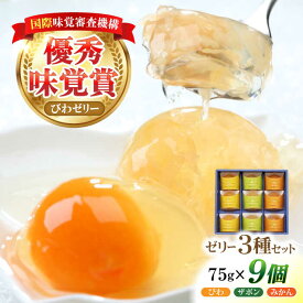 【ふるさと納税】【お中元対象】長崎旬彩9個入（ びわゼリー ざぼんゼリー みかんゼリー） / ゼリー ぜりー みかん ミカン 蜜柑 ミカンゼリー ザボン さぼん びわ ビワ 枇杷 ビワゼリー / 諫早市 / 有限会社あじさい [AHAH002]