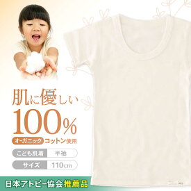 【ふるさと納税】オーガニックコットンこども肌着半袖(110cmサイズ)・日本アトピー協会推薦品 / シャツ 新生児用 赤ちゃん 綿 コットン / 諫早市 / 株式会社美泉 [AHAP022]