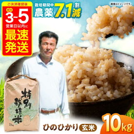 【ふるさと納税】【R7年産】九州のこだわり「ひのひかり」玄米 10kg / 米 おこめ お米 コメ 玄米 ヒノヒカリ ひのひかり 長崎県産 / 諫早市 / 上島農産 [AHAS004]