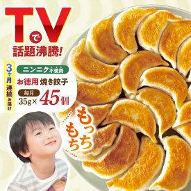 【ふるさと納税】【3回定期便】《餃子のかわしも》かわしも焼き餃子お徳用45個入りパッケージ[AHBM006]