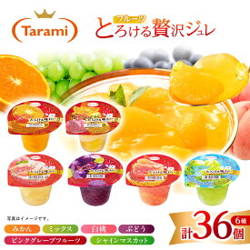 【ふるさと納税】とろける味わい 200g 6種×各6個 計36個セット(みかん・ミックス・白桃・ぶどう・ピンクグレープフルーツ・シャインマスカット)[AHBR040]
