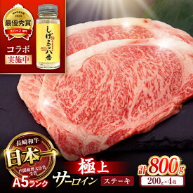 【ふるさと納税】【コラボ実施中】長崎和牛 サーロインステーキ 400g（200g×2枚） / サーロイン さーろいん サーロインステーキ ブロック 2枚 A5 希少部位 / 諫早市 / 野中精肉店 [AHCW005]