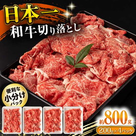 【ふるさと納税】長崎和牛 切り落とし肉 800g / 牛肉 切り落とし 切落し きりおとし すき焼き すきやき しゃぶしゃぶ 小分け / 大村市 / おおむら夢ファームシュシュ[ACAA141]