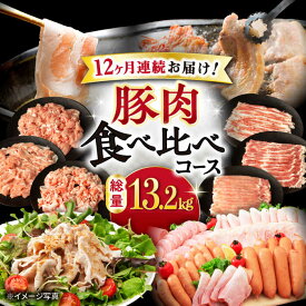 【ふるさと納税】【12回定期便】ナルちゃんファーム豚肉食べ比べコース　総量13.2kg / 豚 豚肉 ハム ウインナー / 大村市 / おおむら夢ファームシュシュ[ACAA095]