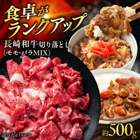 【ふるさと納税】長崎和牛切り落し（モモ・バラMIX）約500g / 牛肉 和牛 切り落とし 切落し 切り落とし肉 赤身 モモ もも モモ肉 もも肉 バラ ばら バラ肉 ばら肉 牛 / 大村市 / まるしん商会[ACCD021]