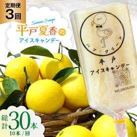 【ふるさと納税】アイスキャンディー ギフト シャーベット オレンジ アイス 3回 定期便 平戸夏香のアイスキャンデー 総計30本 10本/回 [ハレルヤ合同会社 長崎県 平戸市 hr42bgy400141] スイーツ みかん ミカン 蜜柑 お取り寄せ お礼 プレゼント