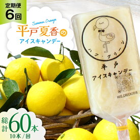 【ふるさと納税】アイスキャンディー ギフト シャーベット オレンジ アイス 6回 定期便 平戸夏香のアイスキャンデー 総計60本 10本/回 [ハレルヤ合同会社 長崎県 平戸市 hr42bgy400142] スイーツ みかん ミカン 蜜柑 お取り寄せ お礼 プレゼント