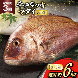 【ふるさと納税】タイ 刺身 平戸なつ香 鯛 丸々 1匹 約2kg 3回 定期便 総計 約6kg [（株）坂野水産 長崎県 平戸市 hr42bgy420456] 魚介 さかな 刺身用 さしみ 冷蔵 おかず フルーツ魚 夏香 鮮魚 海鮮 鍋 海鮮丼 切り身 鍋 tai