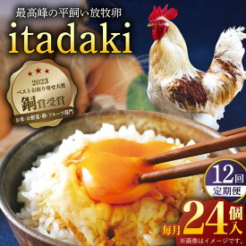 【ふるさと納税】【全12回定期便】「笑顔が広がる幸せ卵」平戸平飼い 放牧 卵「itadaki」288個（24個×12回） 平戸市 / ナチュラルエッグラボ [KAA257] 卵 たまご 玉子 12回 定期便