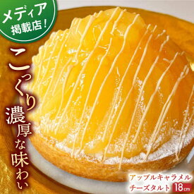 【ふるさと納税】アップルキャラメルチーズタルト(18cm)【心優　－Cotoyu Sweets－】[KAA401]