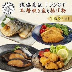 【ふるさと納税】漁協直送！レンジで本格焼き魚と揚げ物10種セット ( 焼き魚 揚げ物 レンジで簡単 サバ さば ぶり ブリ ふぐ フグ ヒラマサ フライ 唐揚げ みりん焼き )【C3-029】
