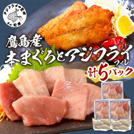 【ふるさと納税】＼お中元熨斗対応／鷹島産本まぐろ 食べきりサイズ・鷹島のアジフライ(フィレタイプ)セット【B2-164】