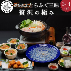 【ふるさと納税】＼お中元／漁協直送！とらふぐ三昧贅沢の極み3〜4人前【F8-001】