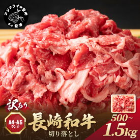 【ふるさと納税】訳あり！【A4～A5】長崎和牛切り落とし 500g 1kg(500g×2p) 1.5kg(500g×3p)